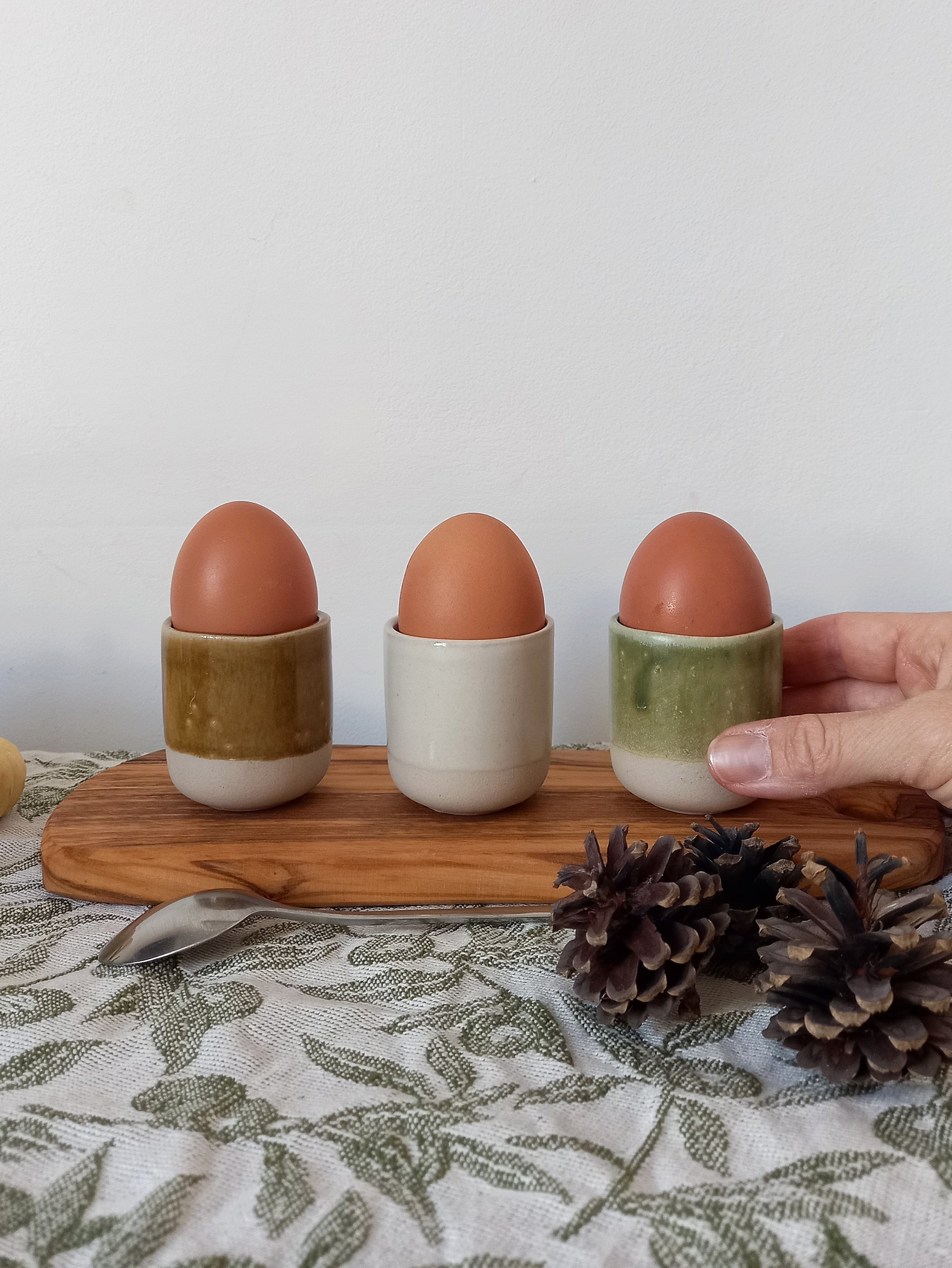 Mini tazzine in gres, porta uovo, bicchierini da digestivo, tazzine per caffè ristretto