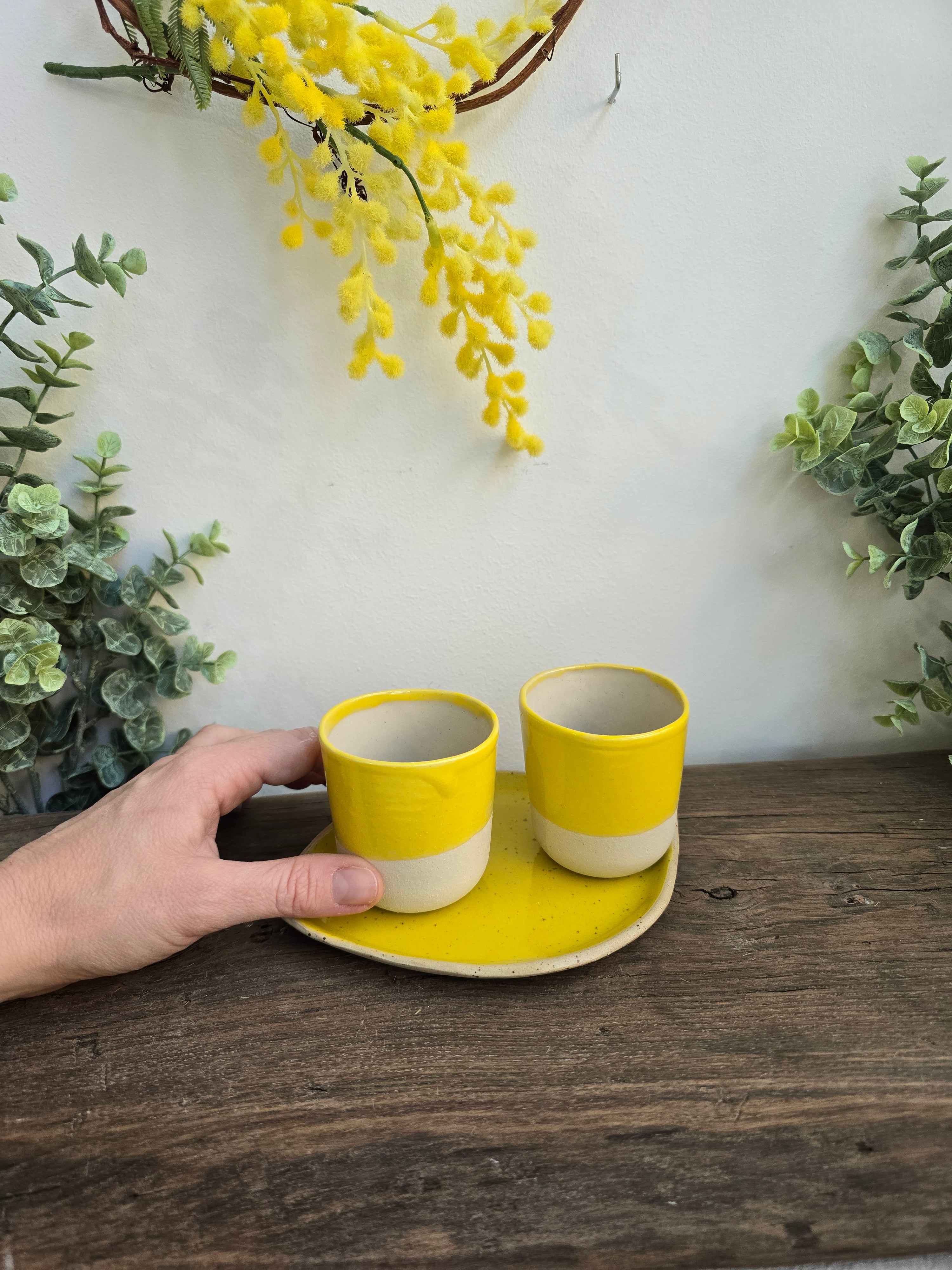 Tazza da caffè in gres Citron Collection