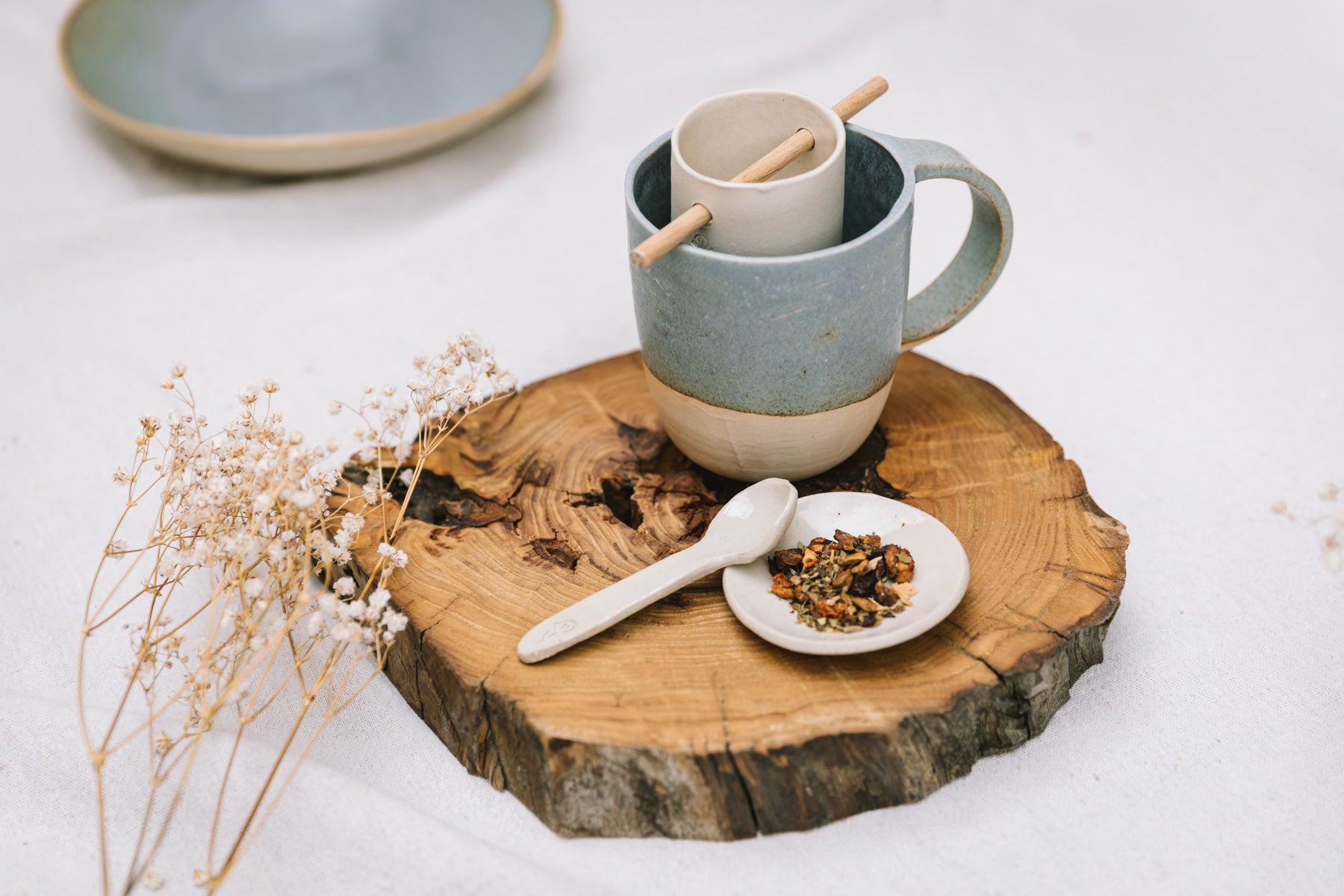 Tasse à thé en grès