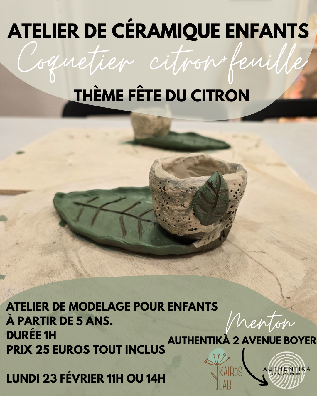 Atelier de céramique pour enfants sur le thème d'Halloween