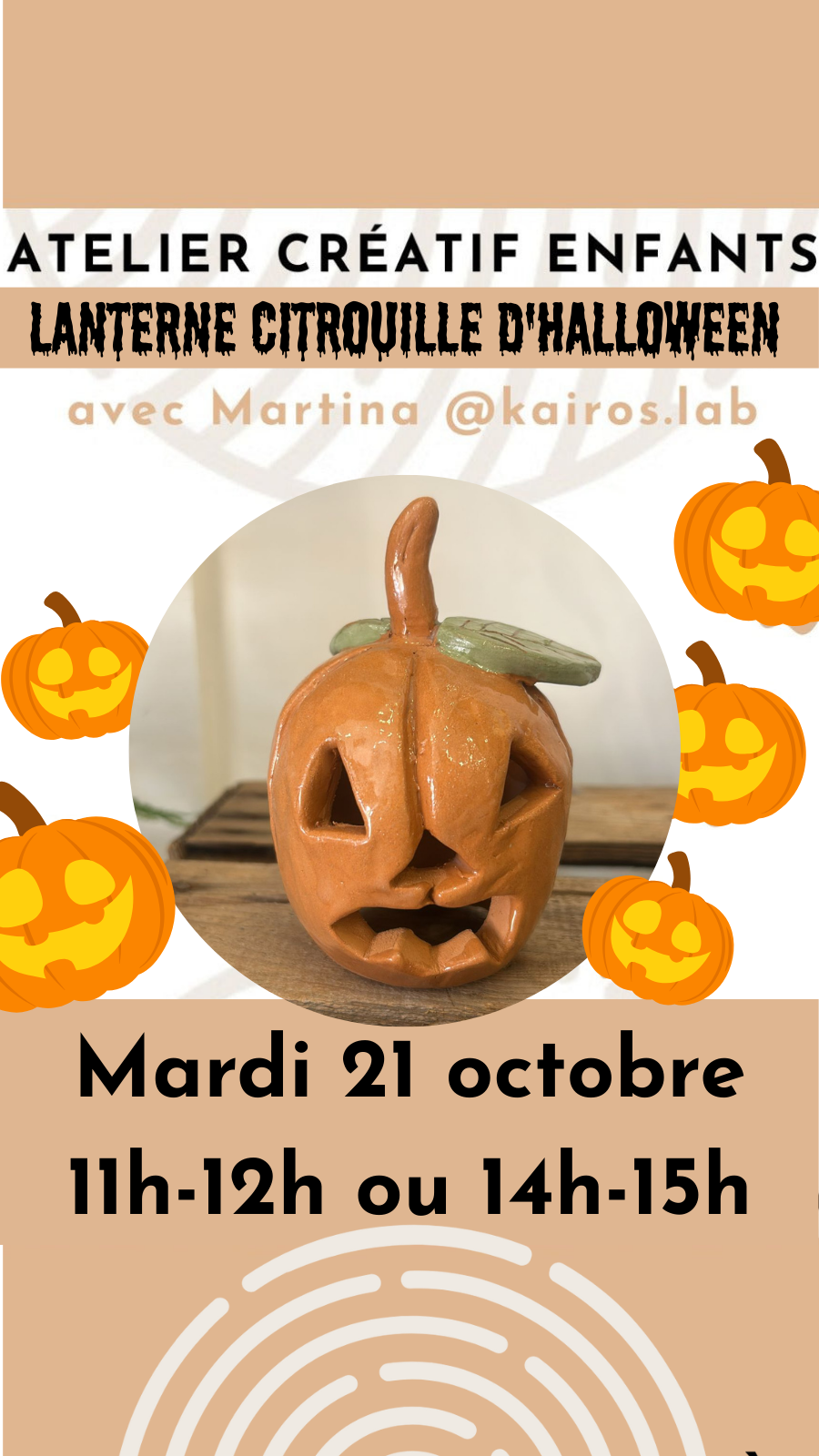 Atelier di ceramica per bambini tema Halloween