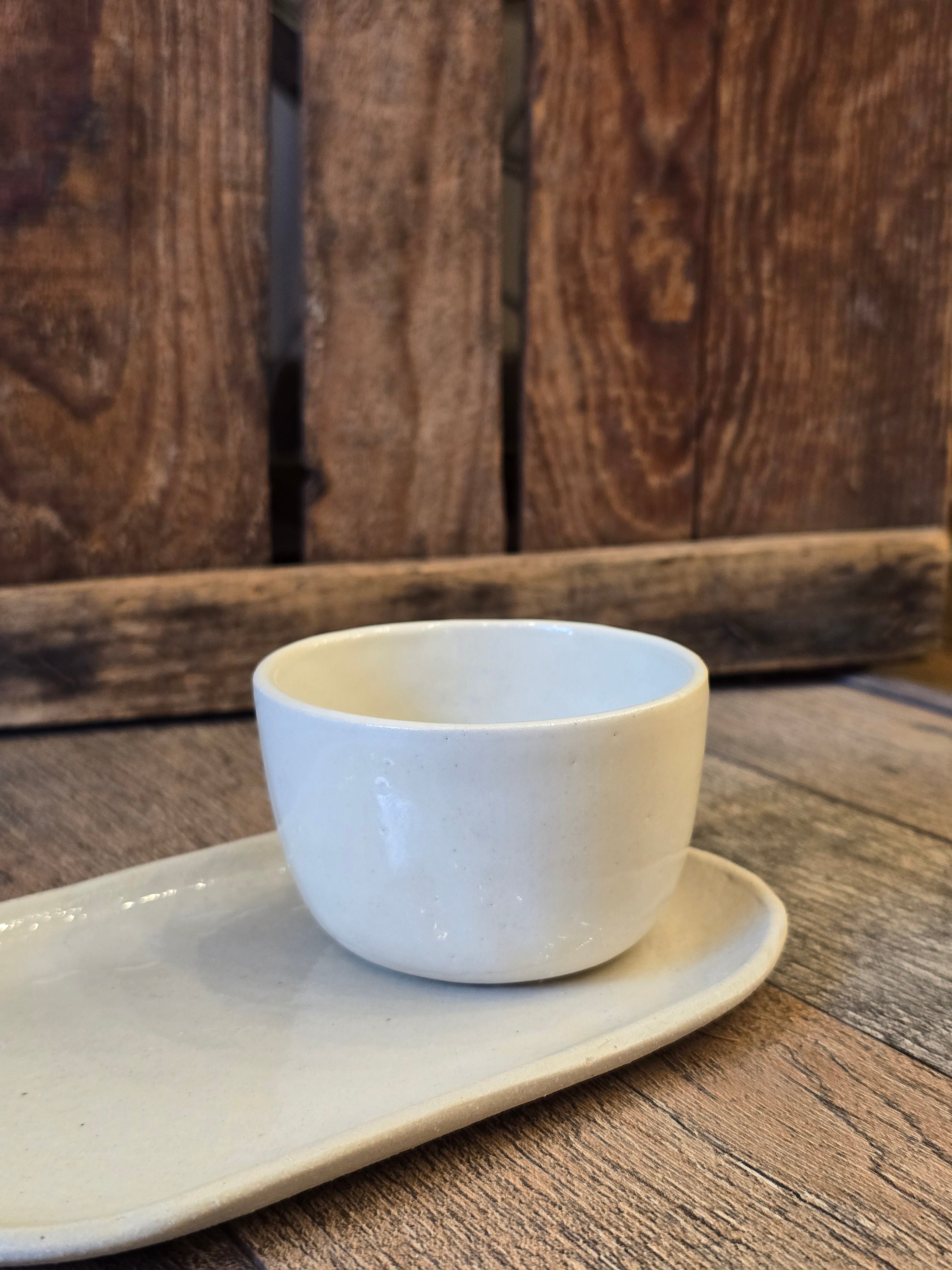 Tazza da cappuccino piccola ciotola per gelato in gres senza manico