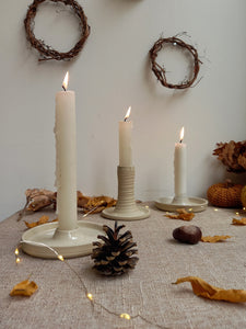 Candelabro in gres per candele lunghe